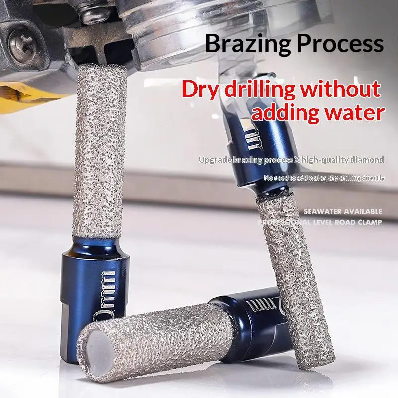 1Pcs 6/8/10/12mm Hole Saw Angle Grinder Brazed Core Drill Bit M10 Vaccum Brazed Milling Cutter For Ceramic Granite Marble Stone