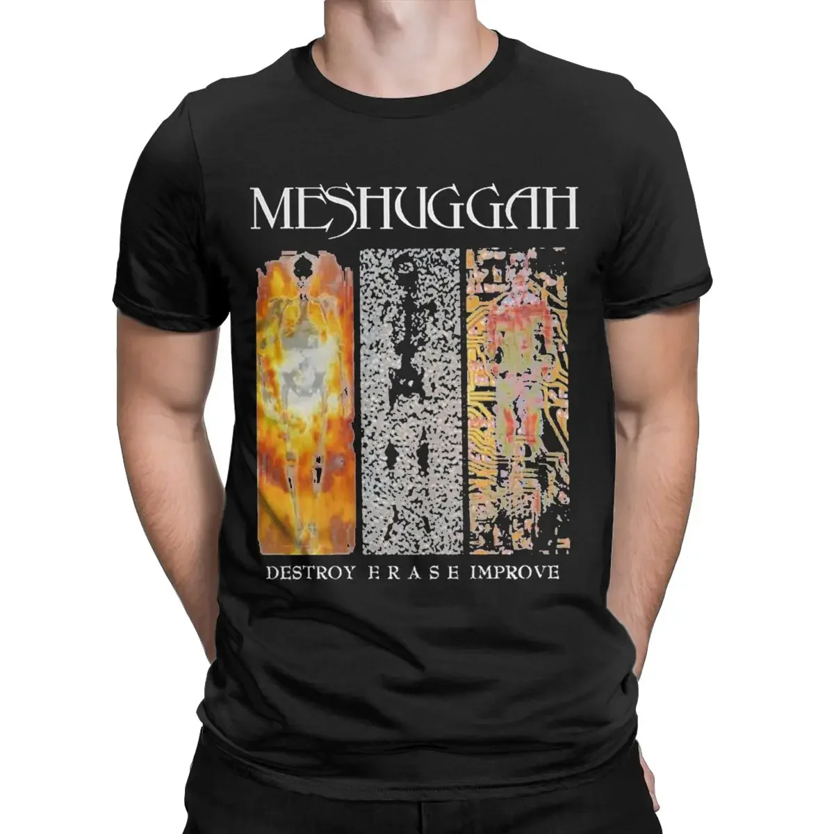 Soul Burn Extreme Metal Band Meshuggah Men T Shirt Funny Tee Shirt Short Sleeve Round Neck T-Shirts Pure Cotton Original Tops