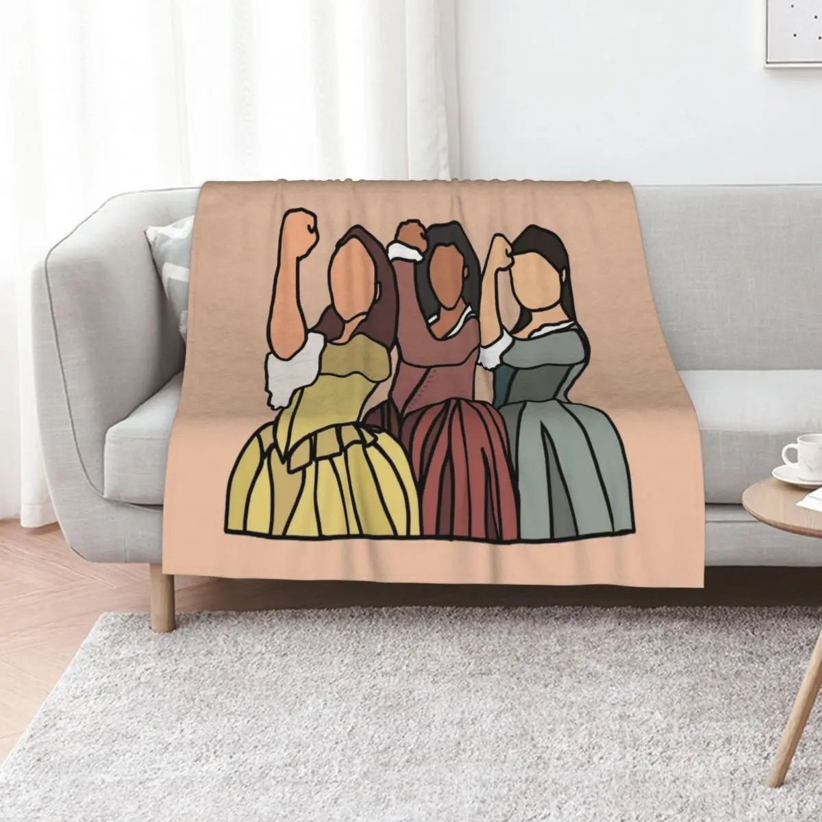 Schuyler Sisters Throw Blanket Custom Luxury Cute Beautifuls Single anime Blankets