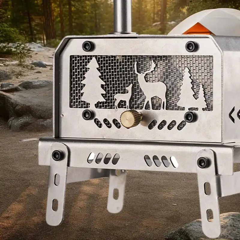 

Съемный мини-нагреватель из нержавеющей стали: портативный и складной для кемпинга на открытом воздухе