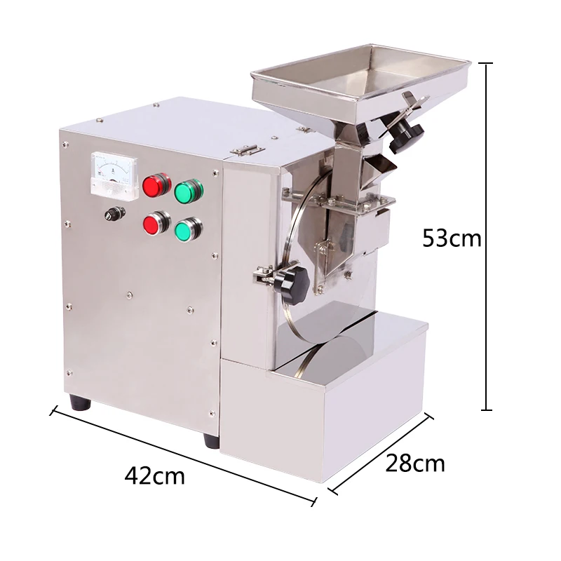 Triturador comercial do alimento da graxa do aço inoxidável, amêndoa do amendoim do gergelim, grão que processa a máquina de moedura, XL-910, 220V, 10-40 kg/h