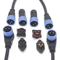 50A 2+1+5 Battery Connector IP67 8Pin Electric Vehicle Lithium Batteries Charging Plug Socket E-Bike Scooter Power Adapter