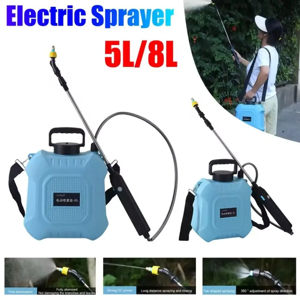 

5L/8L Electric Sprayer Shoulder-type USB Rechargeable Plant Watering Sprayer with Telescopic Wand High Pressure Irrigation Tools