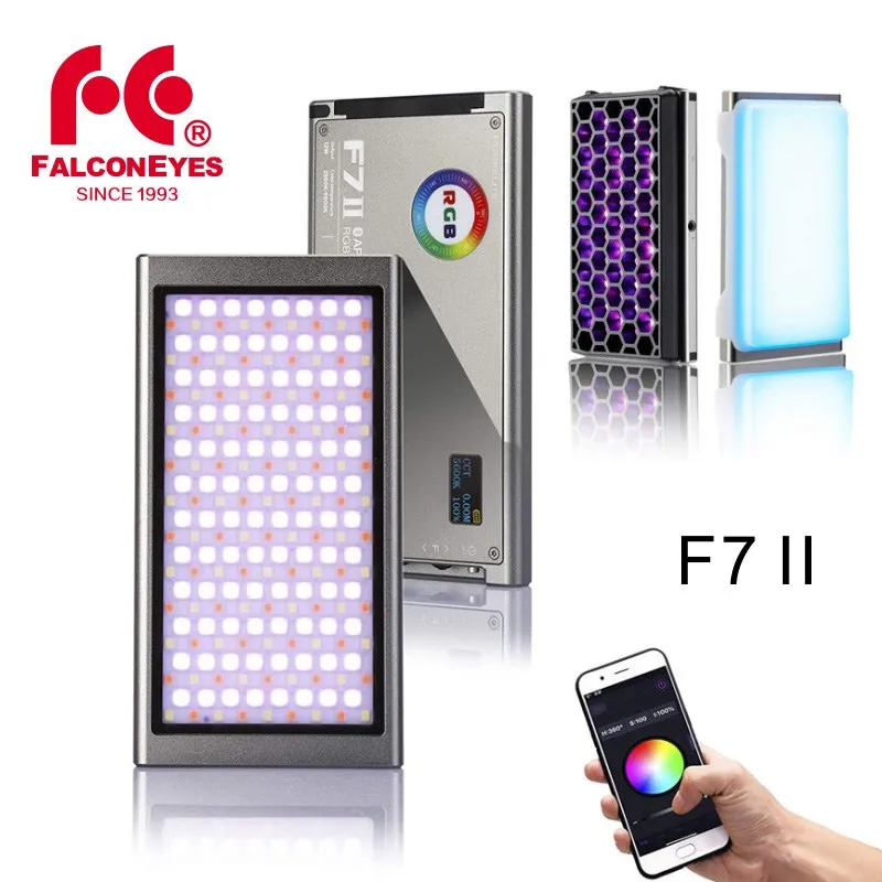 مراجعات ونصائح حول مصباح الفيديو فالكون إيز F7 II RGB 12 واط مع التحكم عبر تطبيق