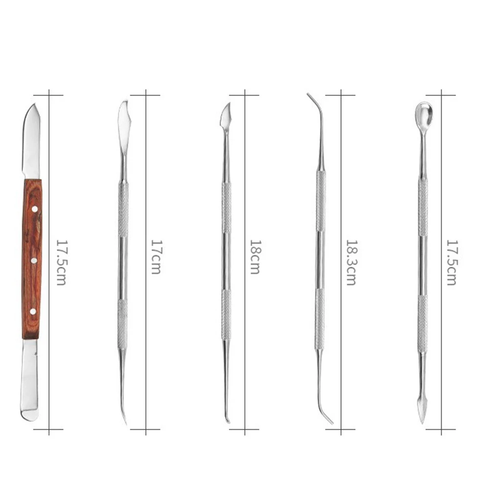 A34R Spatula Plaster Knife Practical Stainless Steel Versatile Teeth Wax Carving Tool Set Wax Modeling Sculpting Tools
