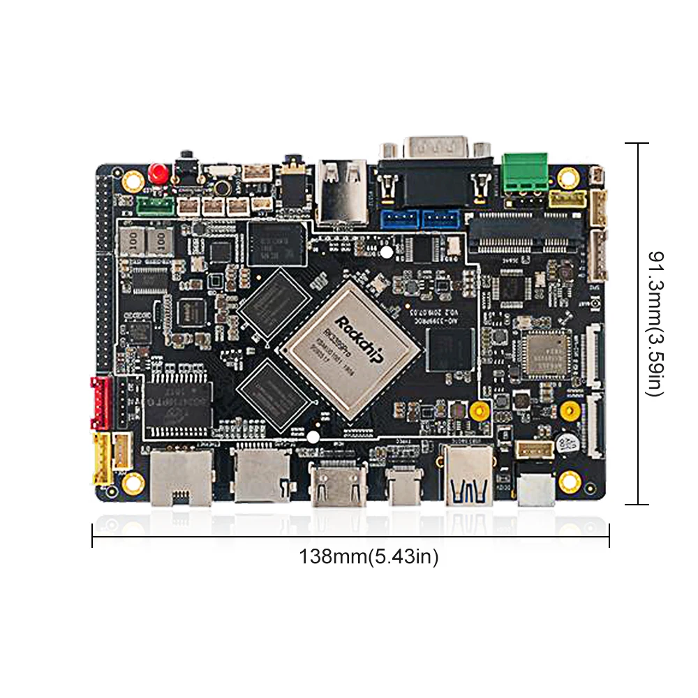 Firefly AIO-3399ProC RK3399Pro Single Board Computer voor Aiot Cortex-A72 Cortex-A53 LPDDR3 Linux + QT/Android/Ubuntu sbc