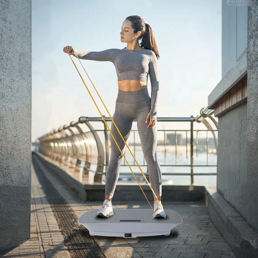 

Бесшумная вибрационная платформа, сумасшедший фитнес-массаж, 10-частотный сжигатель жира, машина для встряхивания тела для унисекс