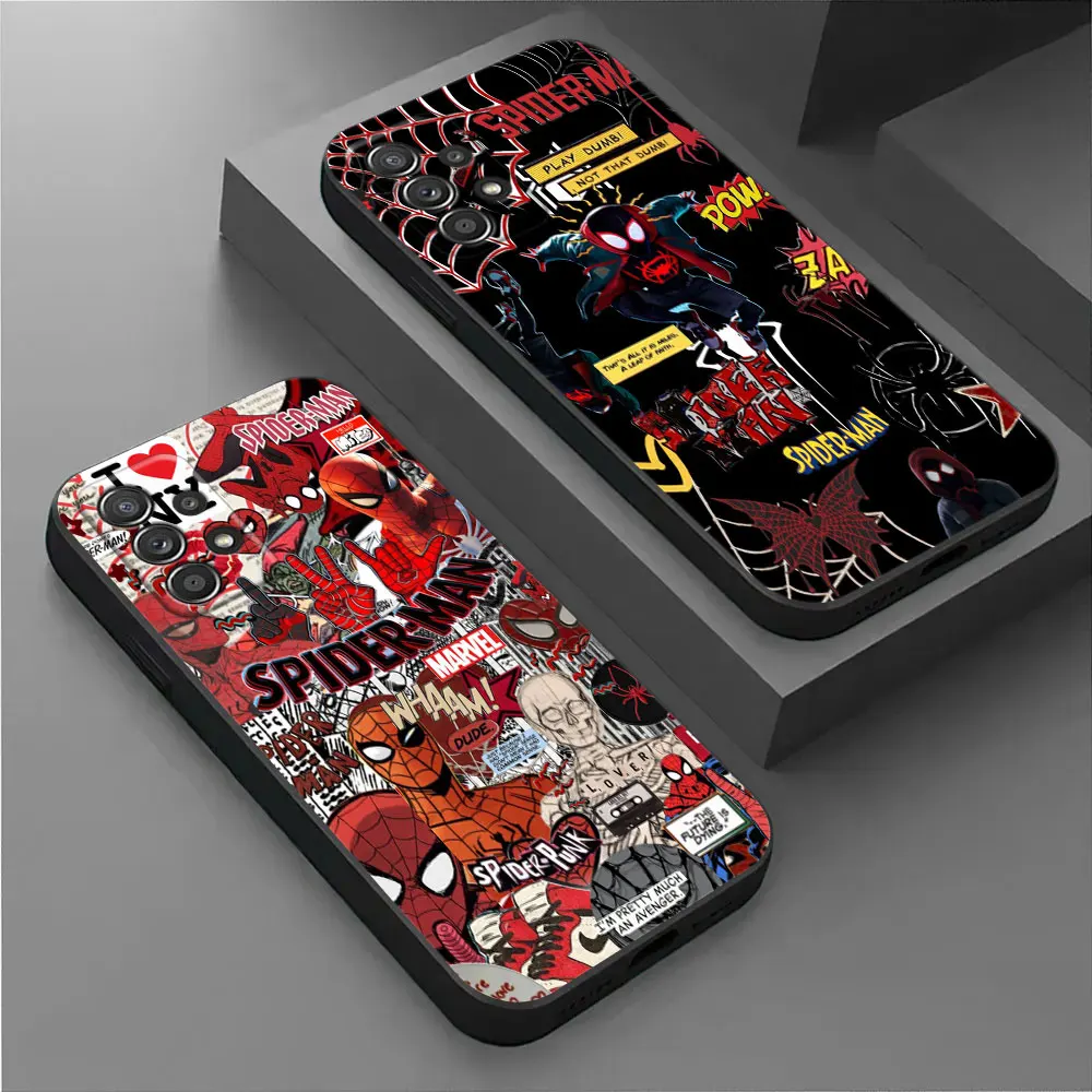 

Marvel Spiderman Comic Punk Phone Case For Samsung Galaxy A17 A57 A37 A07 A55 A54 A34 A35 A25 A15 A56 A36 A26 A16 A06 Back Cover