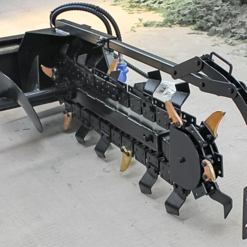 Earth-moving machinery Slip steering Accessories Chain trenchers Excavating miniature wheel loaders