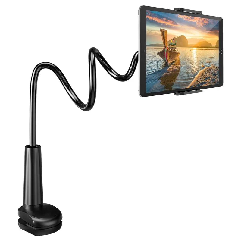 80cm Tablet Holder Stand Bed Adjustable Flexible Arm Tablets Mount Clamp on Table For iPad Air Mini Or Other 4.7-10.5