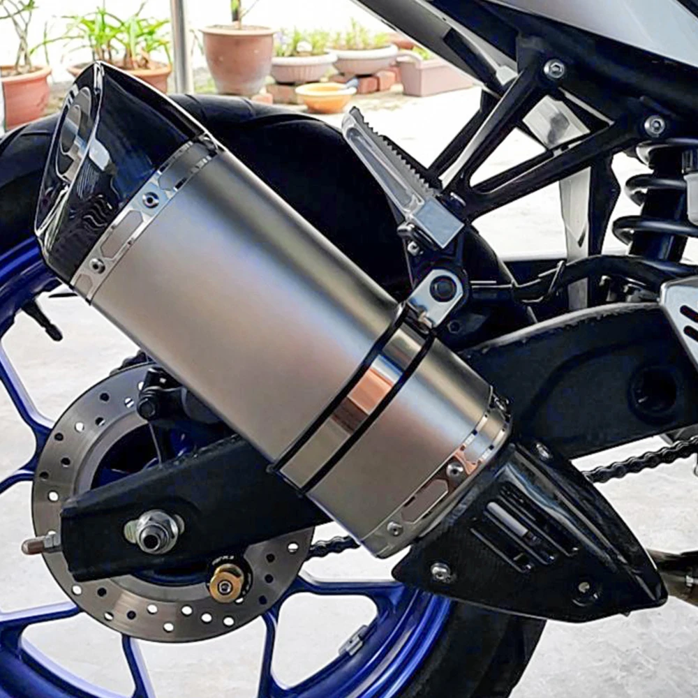 For GSX250R 450SR MT03 NINJA650 CB1000R Motorcycle Exhaust Universal Tail Pipe Oblique Triangle 51MM Muffler With DB Killer