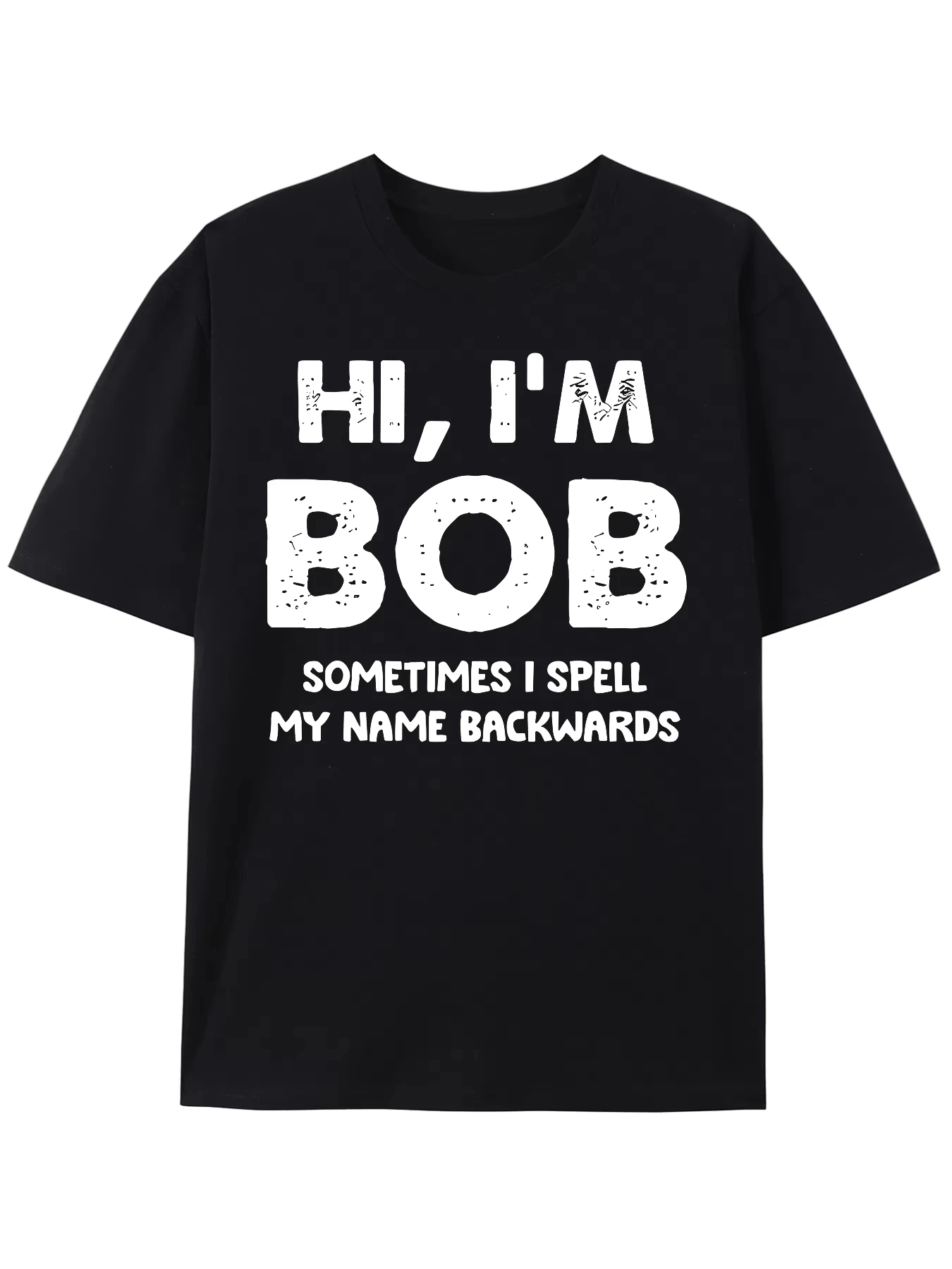 

Bob's Men's Crew Neck T-Shirt - Short Sleeve Relaxed Fit Versatile Casual Summer-Friendly Oversized T Shirt