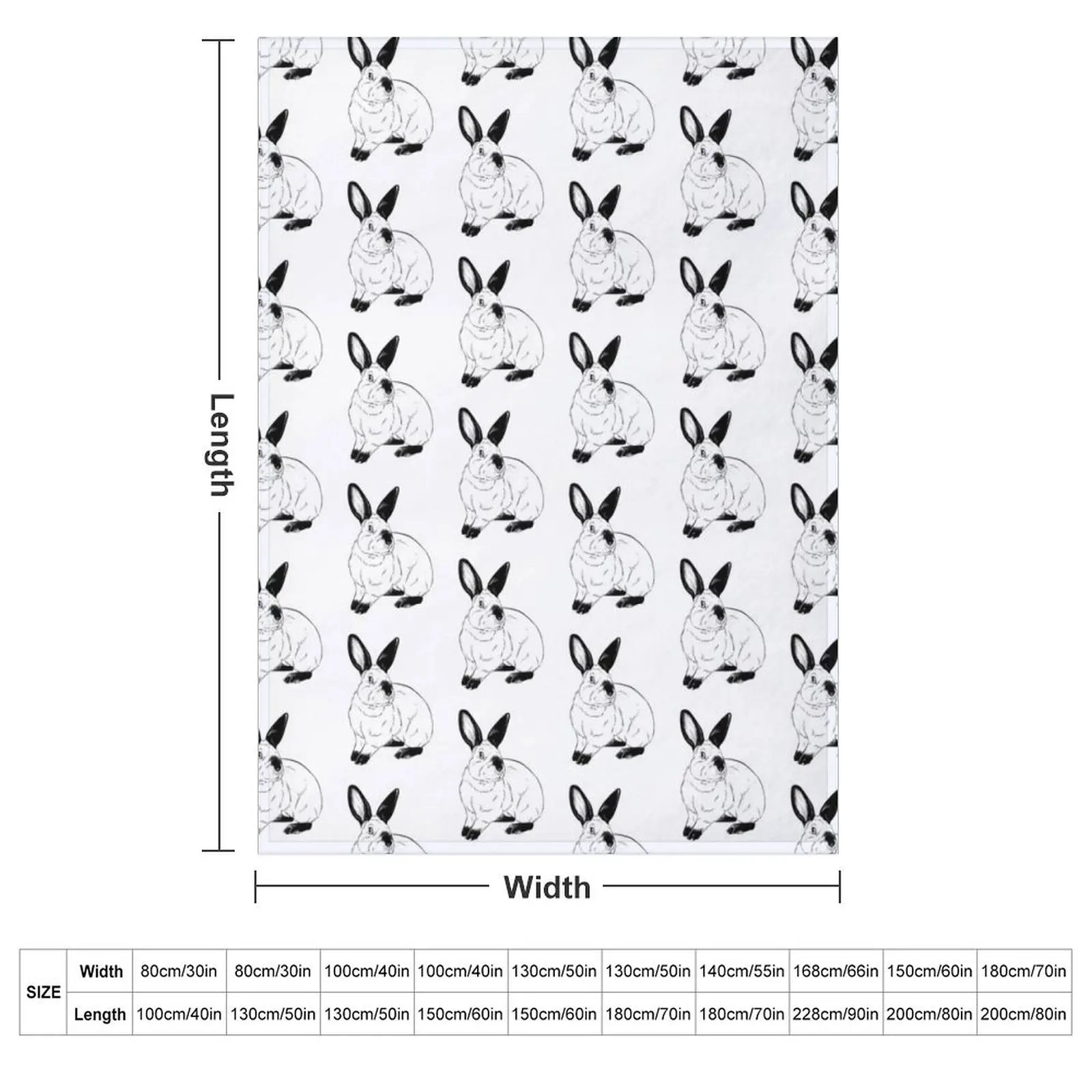 Californian rabbit Throw Blanket halloween Multi-Purpose valentine gift ideas Travel Blankets