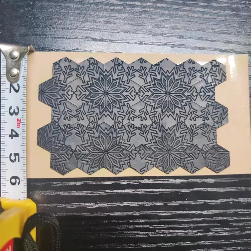35pcs/pack Trashpad DIY 045 Hexagon Snowflake Texture Mouse Anti Slip Grips Tape Mice Non-Slip Anti Sweat Tape Stickers 0.45mm