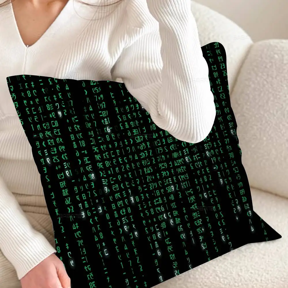 Binary Code The Matrix Program Chart Game Film Kissenbezug Zoll Farmhouse Decor Dekokissenbezüge für Couch-Dekorationen – Detail 8