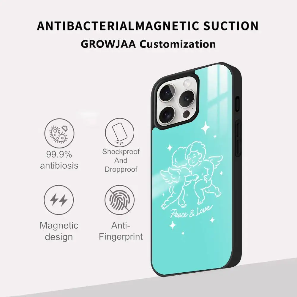 เคสโทรศัพท์ INS Luxury Angle สำหรับ iPhone 17 16 15 14 13 12 11 Pro Max Plus Mini รองรับ Magsafe แม่เหล็กไร้สาย พร้อมกระจก