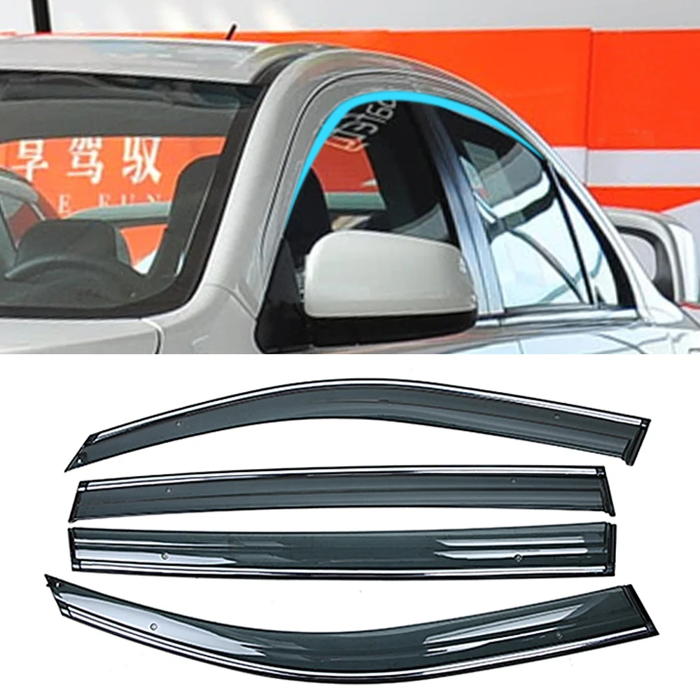 For MITSUBISHI Lancer Galant 2006-2017 Car Window Sun Rain Shade Visors Shield Shelter Protector Cover Trim Frame Sticker