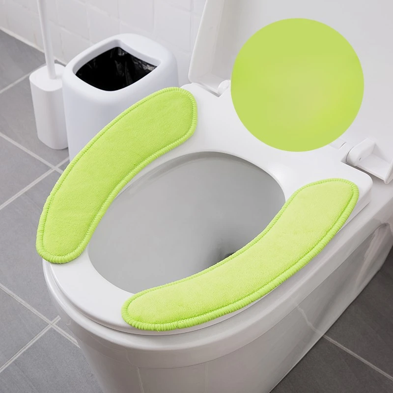 Toilet Seat Cover Thicker Household Merchandises Bathroom Accessories Universal Washable Sticky WC Pads Skin-friendly Thicker