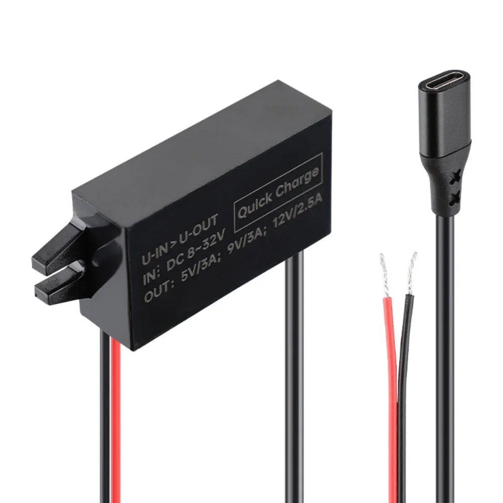 

12-24V 30W Step Down DC Converter Type-C Universal Power Supply Module Fast Charging USB C Power Adapter Motorcycles