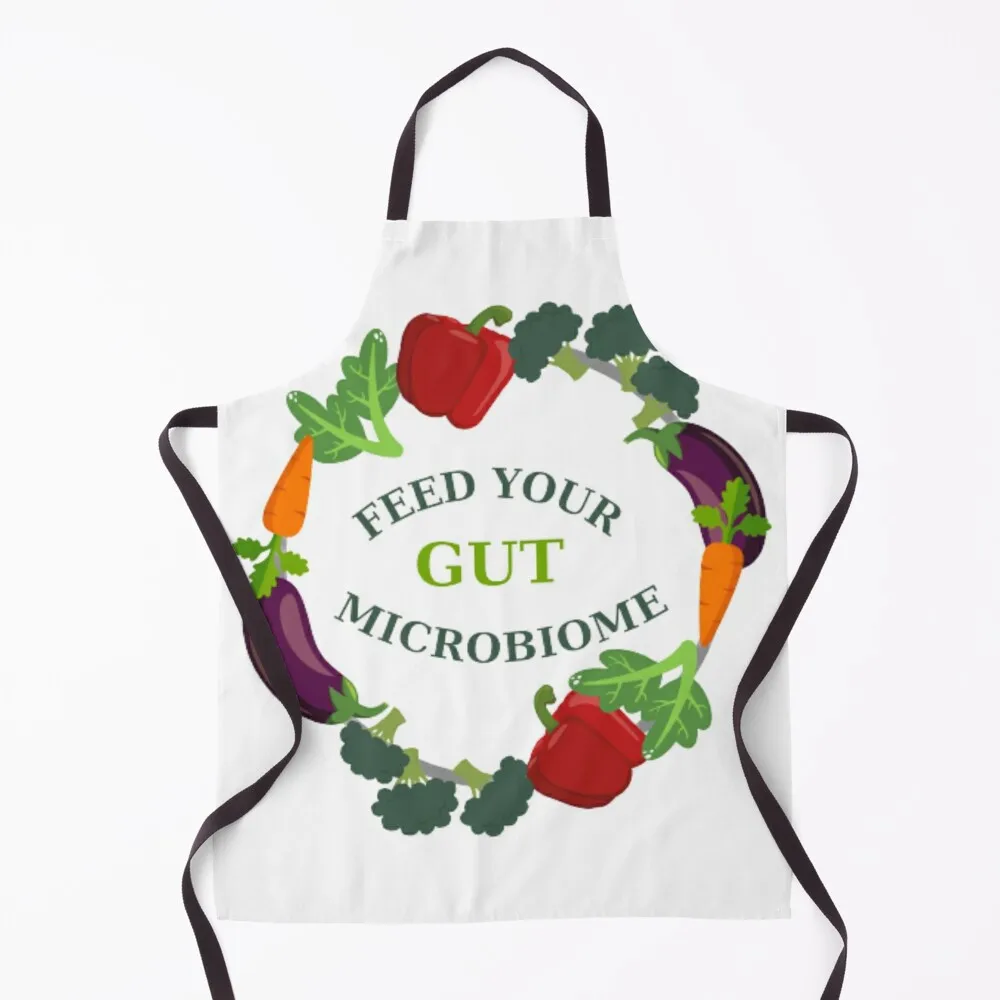 Feed Your Gut Microbiome Apron kitchen utensil Women's Kitchen barber uniform Apron