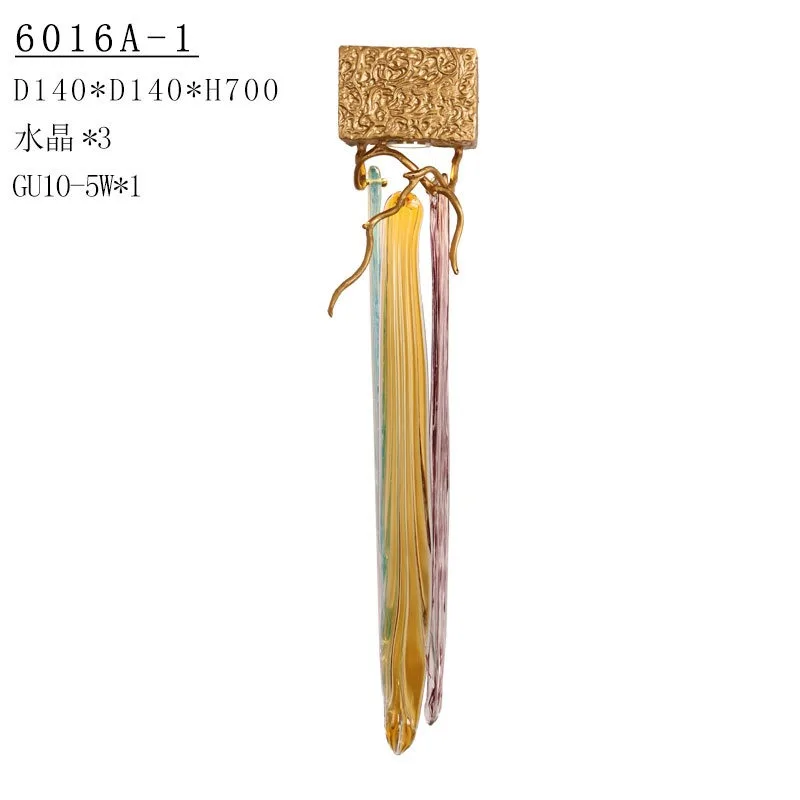 All copper wall lamp, modern simple light luxury living room lamp, luxury creative villa hotel corridor aisle art lamp 6