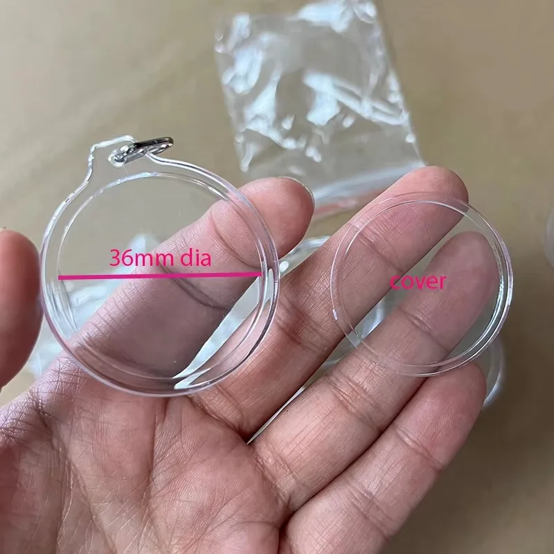 35mm 100 Sets Key Chain DIY Materials Photobooth Keychain Station Kit Wedding Favor