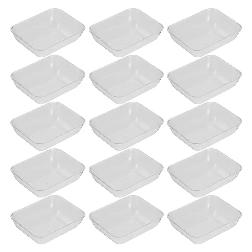 

100pcs Disposable Plastic Plates Lightweight Portable Camping BBQ Hot Pot Sauce Trays Food Dishes Home Restaurant Party Veggies