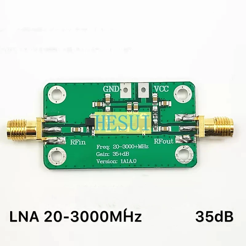 Rf broadband low noise Amplifier LNA (20-3000MHz gain: 35dB)