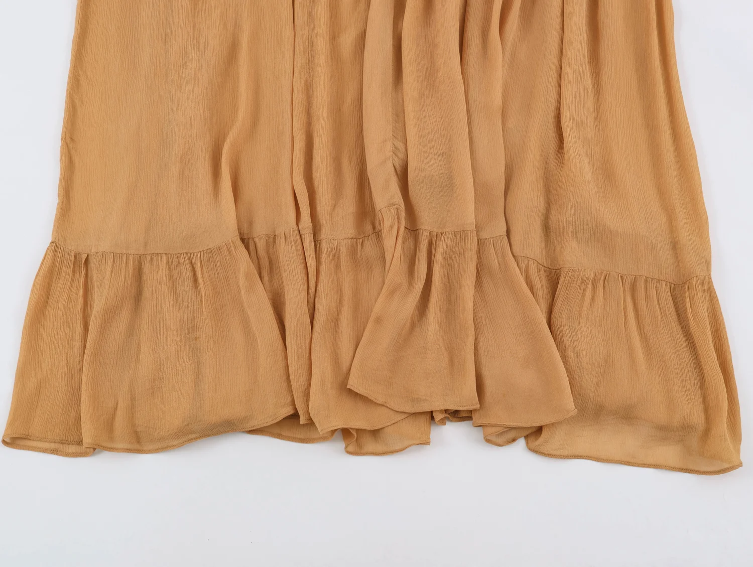 KLKXMYT Elegantes Damenkleid mit Seilknoten-Schnalle, langem Ärmel, Rüschen und Taillenband, für Urlaub und Freizeit. – Detail 10