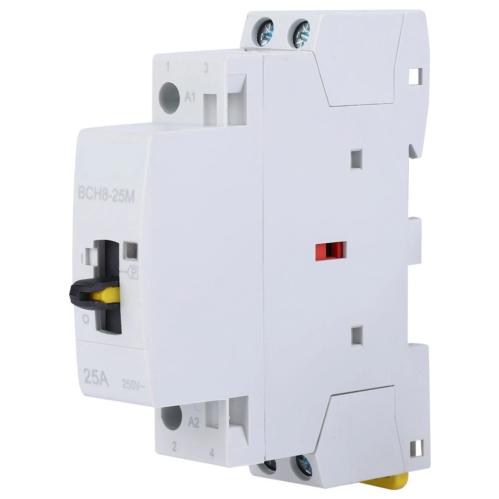 Household AC Contactor Switch BCH8-25M with Manual Function 2P25A 24V2NO