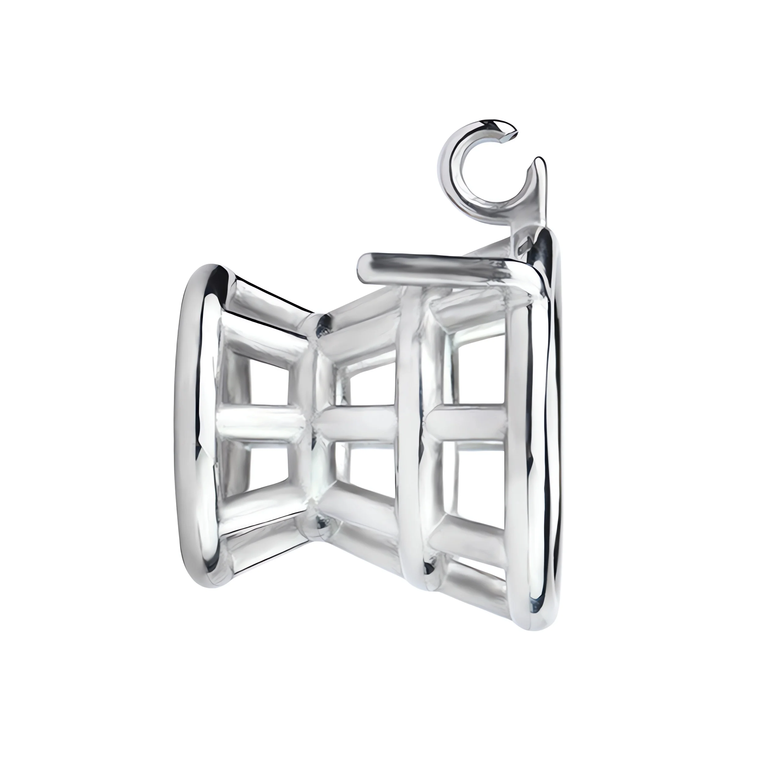 FRRK Sissi Inverted Chastity Lock Penis Cage Stainless Steel Chastity Device Male Denial Erection Abstinence BDSM Erotic Sex Toy - view 3