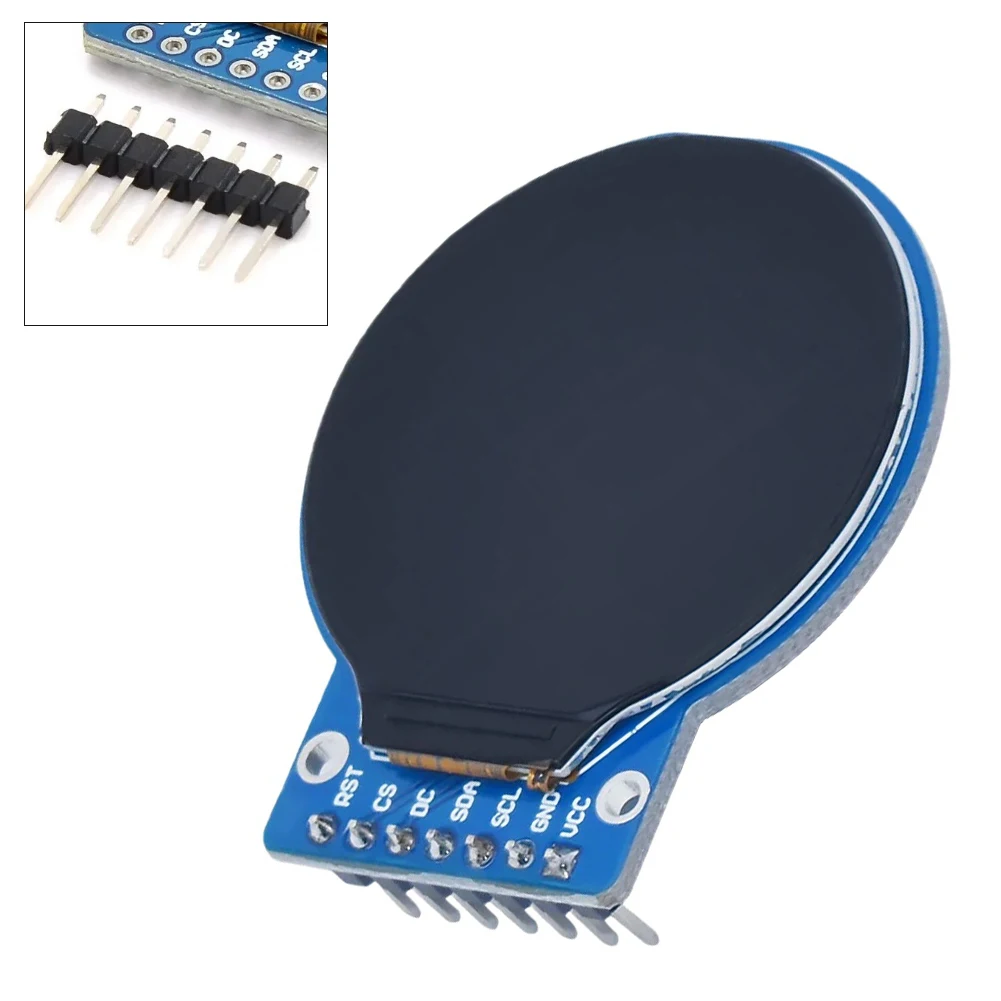 1.28-Inch TFT LCD Round Display Module 240x240 IPS GC9A01 Driver 4-Wire For SPI LED Backlight 3-5V For Smartwatch/Dashboard