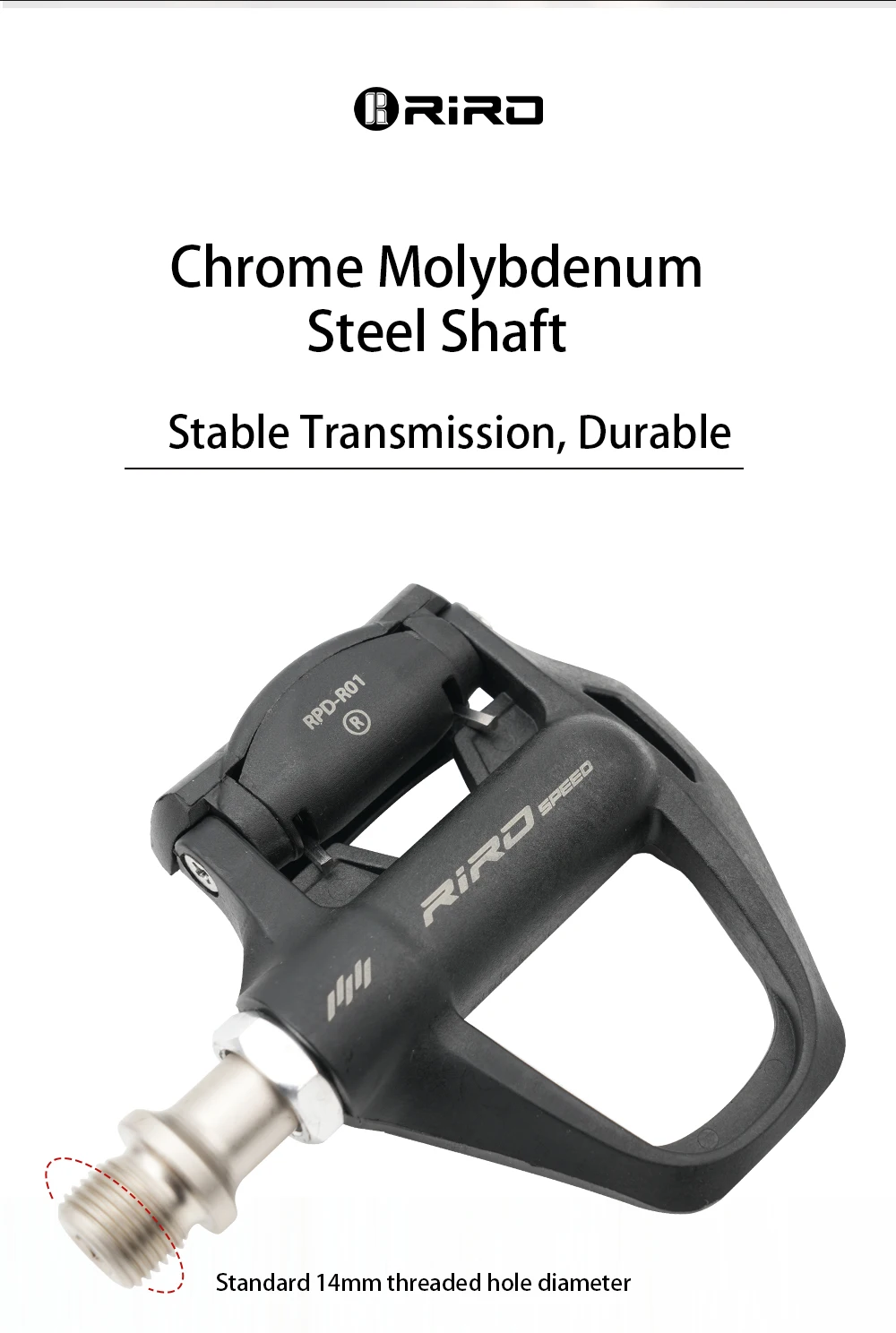 RIRO Clipless Rennradpedale, SPD-kompatibel, Nylonlager, Fahrradpedale, Sport- und Fitnessausrüstung für Radfahrer – Detail 5