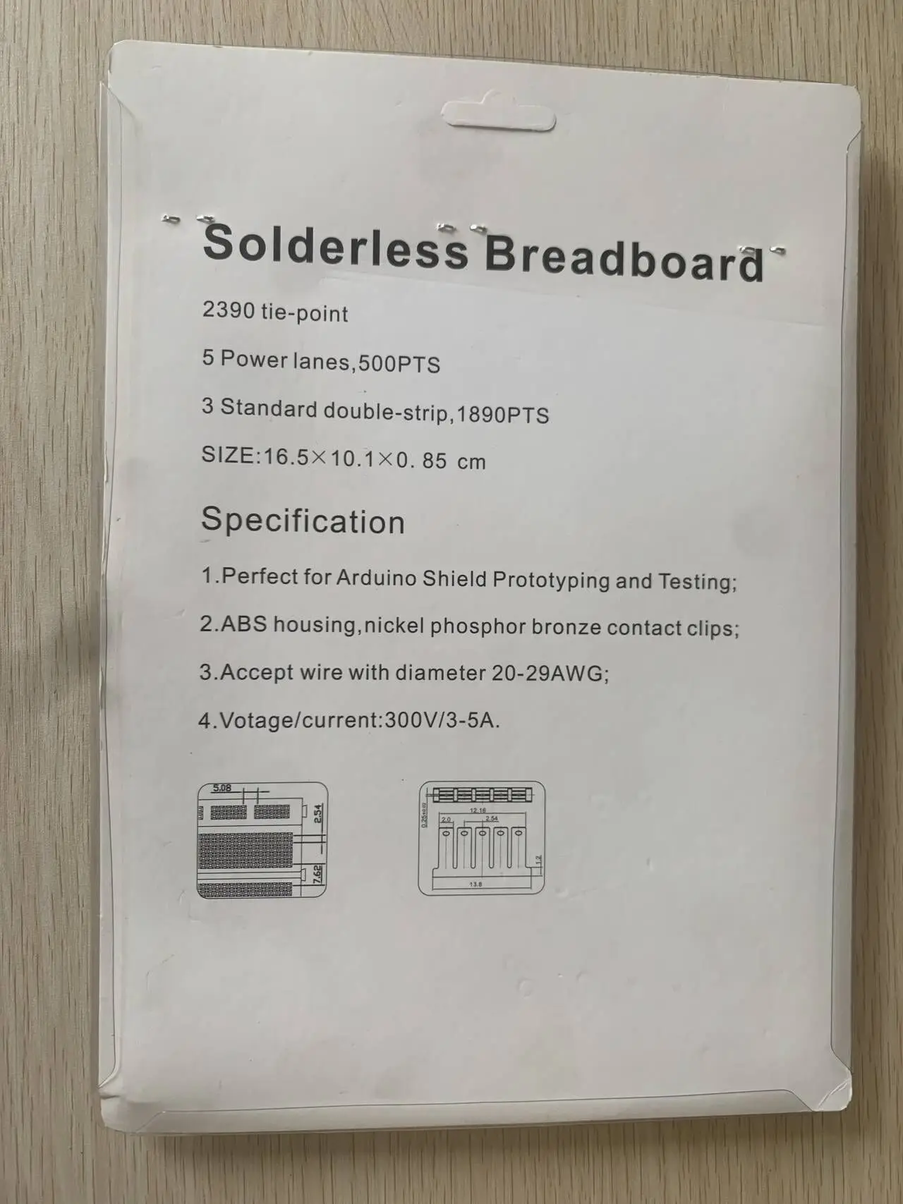 في جميع أنحاء العالم 2390 نموذج نقطة التعادل بدون لحام اللوح لوحة التجربة الإلكترونية PCB جودة عالية ZY-206