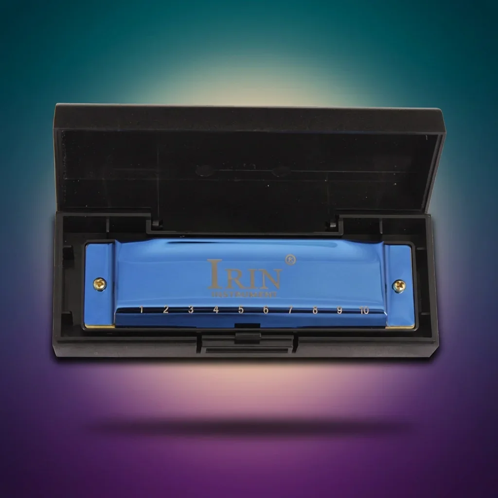 IRIN 10-Hole Blues Harmonica 20-Note Children's Instrument Beginners Chromatic Pronunciation Easy Learning Play Instrument