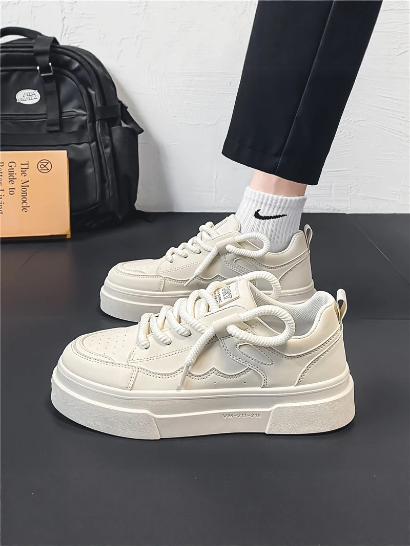 

Men's Sports Shoes 2026 New Style Summer Trendy Versatile Casual Low Top Heightening Board Shoes Thick Bottom Breathable