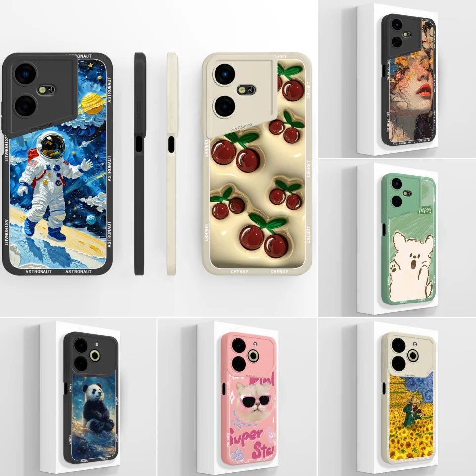 Dla Tecno Pova Neo 3 Etui Pova6 Neo Coques Popularna Cherry Ochronna Miękka Silikonowa Powłoka Dla Pova Neo3 Etui 6Neo Funda Carcas