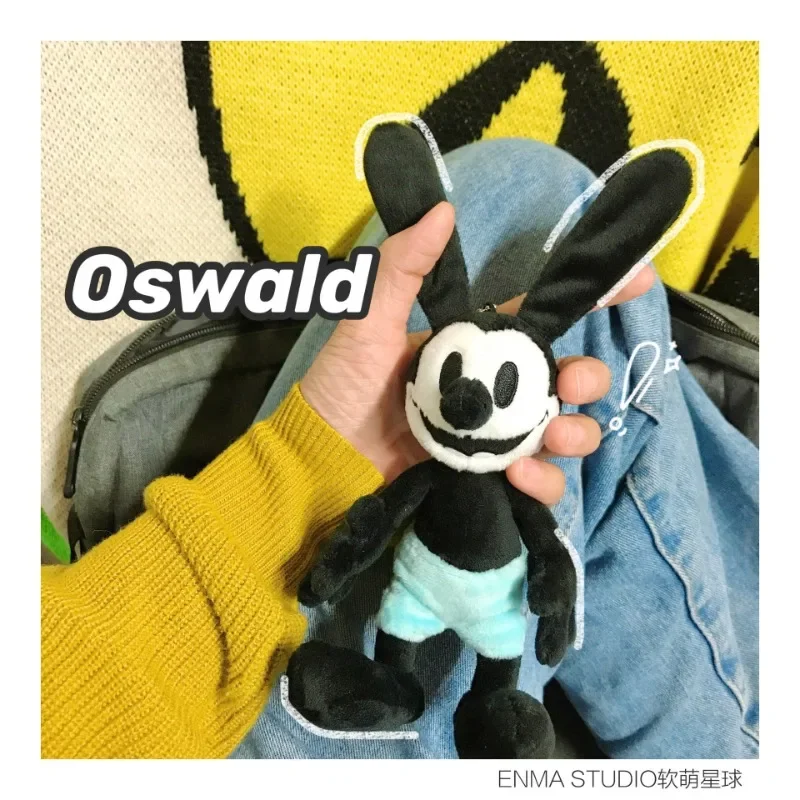 ENMA STUDIO Cute and Creative OSWALD Lucky Rabbit Car Keychain Mickey School Bag Pendant Disney 2D Series Couple Holiday Gift