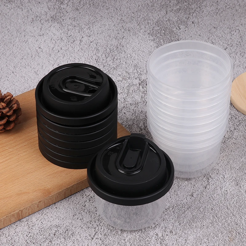 10Pcs 260ML Transparent Coffee Cup Thickened PP Injection Portable U-shaped Disposable 90 Caliber Drinking Bottle For Hot Drink