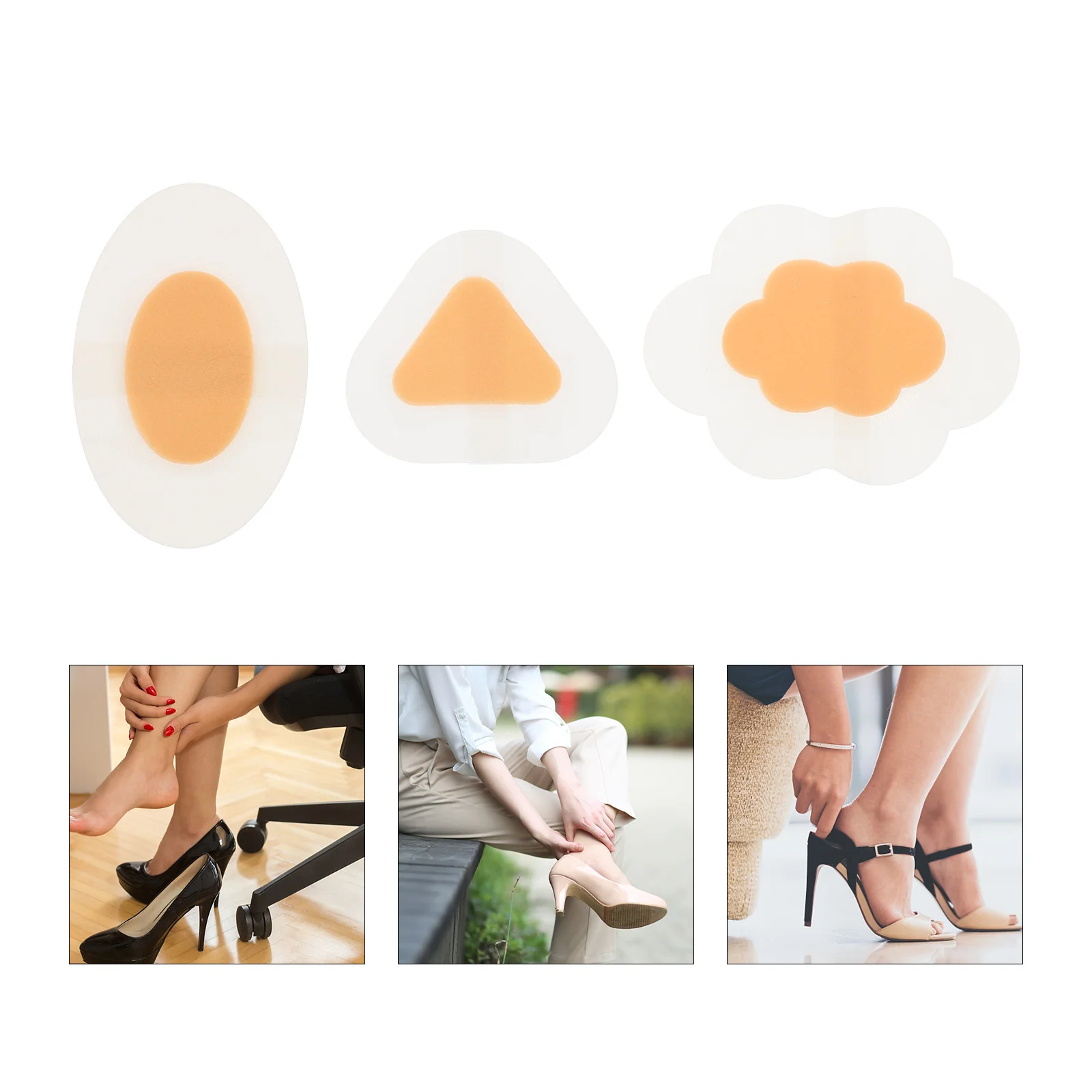 60 Pcs Anti-wear Stickers High Heels Non Slipping Shoe Inserts Grip Forefoot Pad Cushion Eva Self-adhesive Grips Shoes