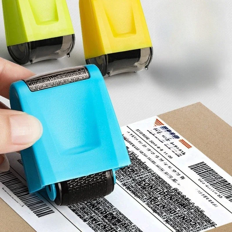 Roller Identity Theft Protection Stamp For ID Privacy Confidential Data Guard Rolling Stamps Reusable