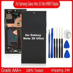 OLED N985 Display For Samsung Galaxy Note 20 Ultra N985F Display With Frame Panel Note20 Ultra SM-N986F 5G LCD Touch Screen