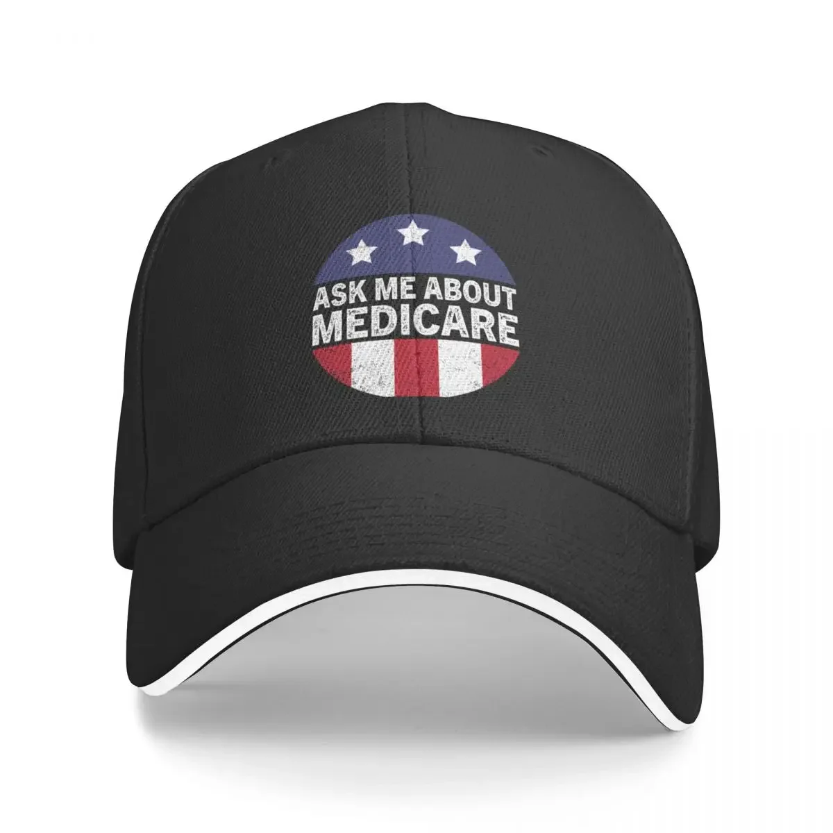 ask me about medicare Baseball Cap dad hat Snap Back Hat Women's Golf Clothing Men's