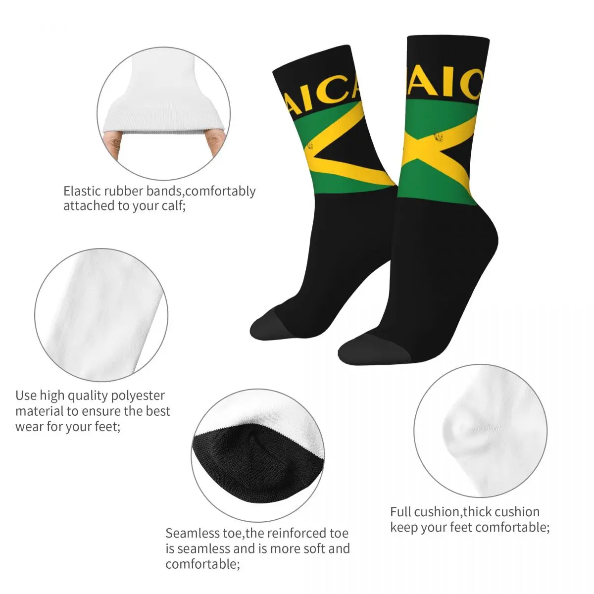 Jamaica Socks Male Mens Women Summer Stockings Harajuku