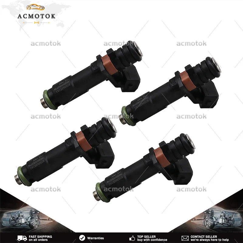 4Pieces 8200885283 Fuel Injectors For Renault Twingo 2 1.2 8v