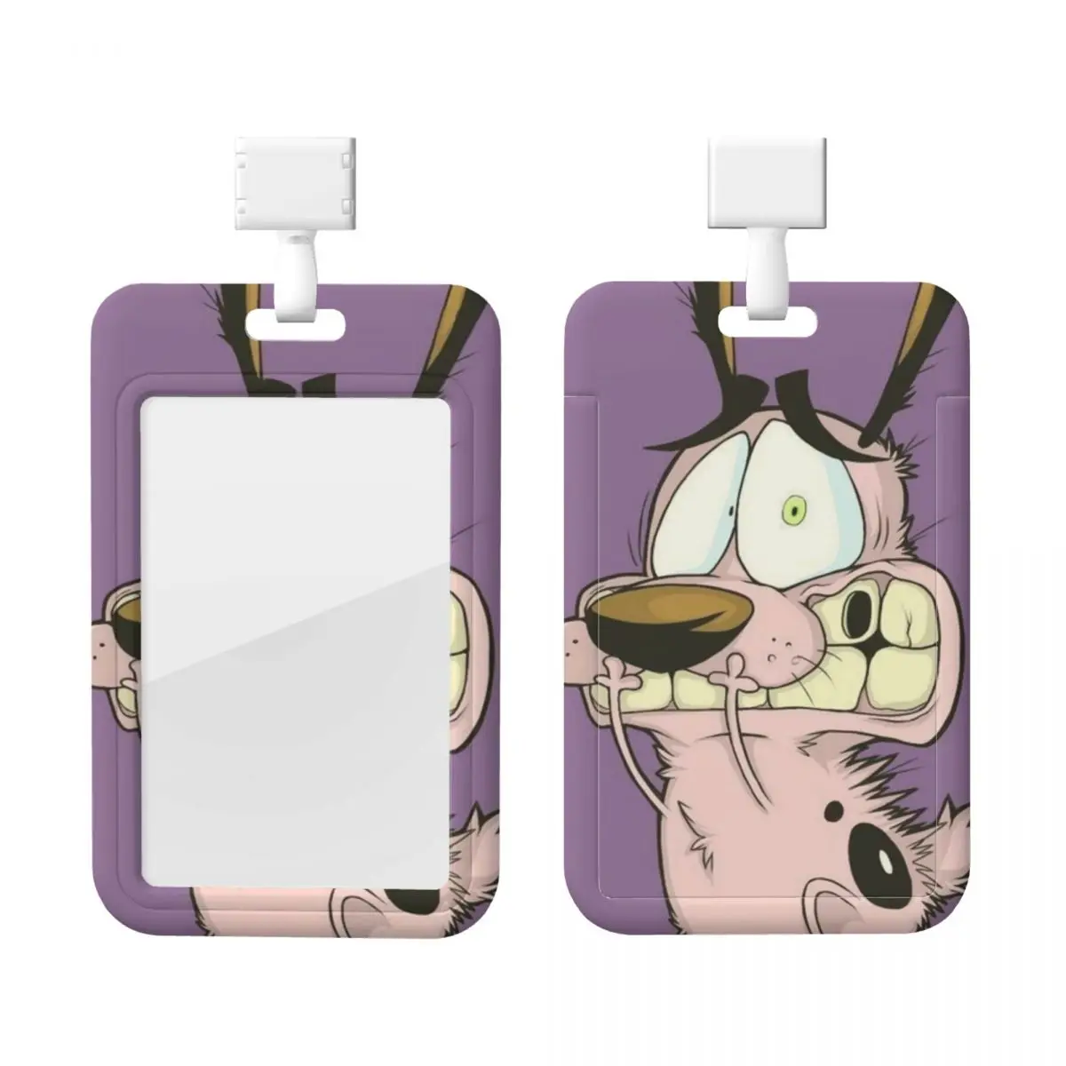 

Пользовательский C-Courage The Cowardly Dog держатель для бейджа держатель для карт для мужчин и женщин шейный ремешок ID держатель для удостоверений личности для медсестры