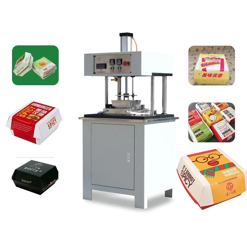 

2022 hot selling small business semi- automatic Paper Lunch food Box making Machine for making paper food container