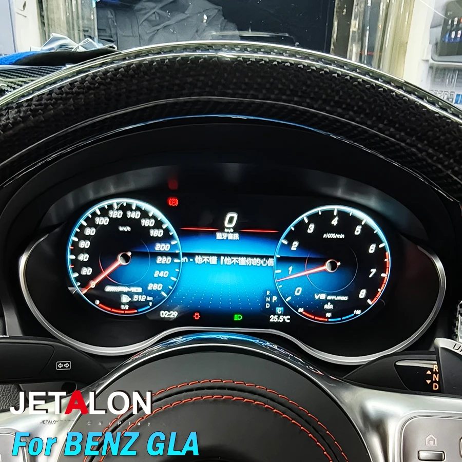 12,3-Zoll-Tachometer-Dashboard für Mercedes Benz W176 C117 X156 CLA GLA A-Klasse CarPlay Digitaler Instrumentencluster-Bildschirm mit Screen Mirroring