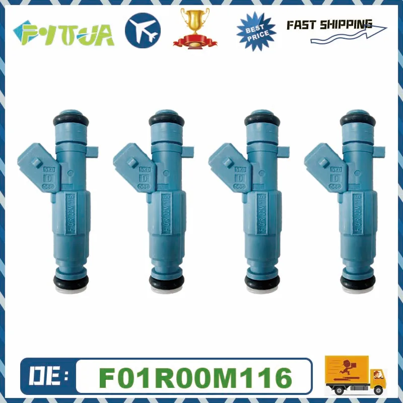 4Pcs Fuel Injector Oem F01R00M116 For Chery 1.0 1TR 2TR 3RZ 2RZ 1RZ 6AZ