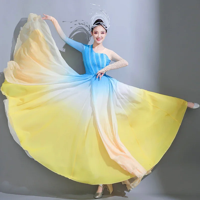 Opening dance, grand dress, performance attire, women's grandeur, modern stage song, accompaniment dance, dress, dance costumes